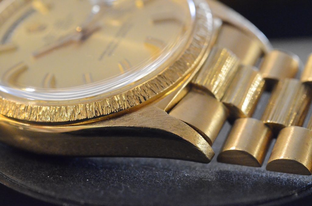 Rolex DayDate ref. 1807 Bark Finished in 18k Yellow Gold  